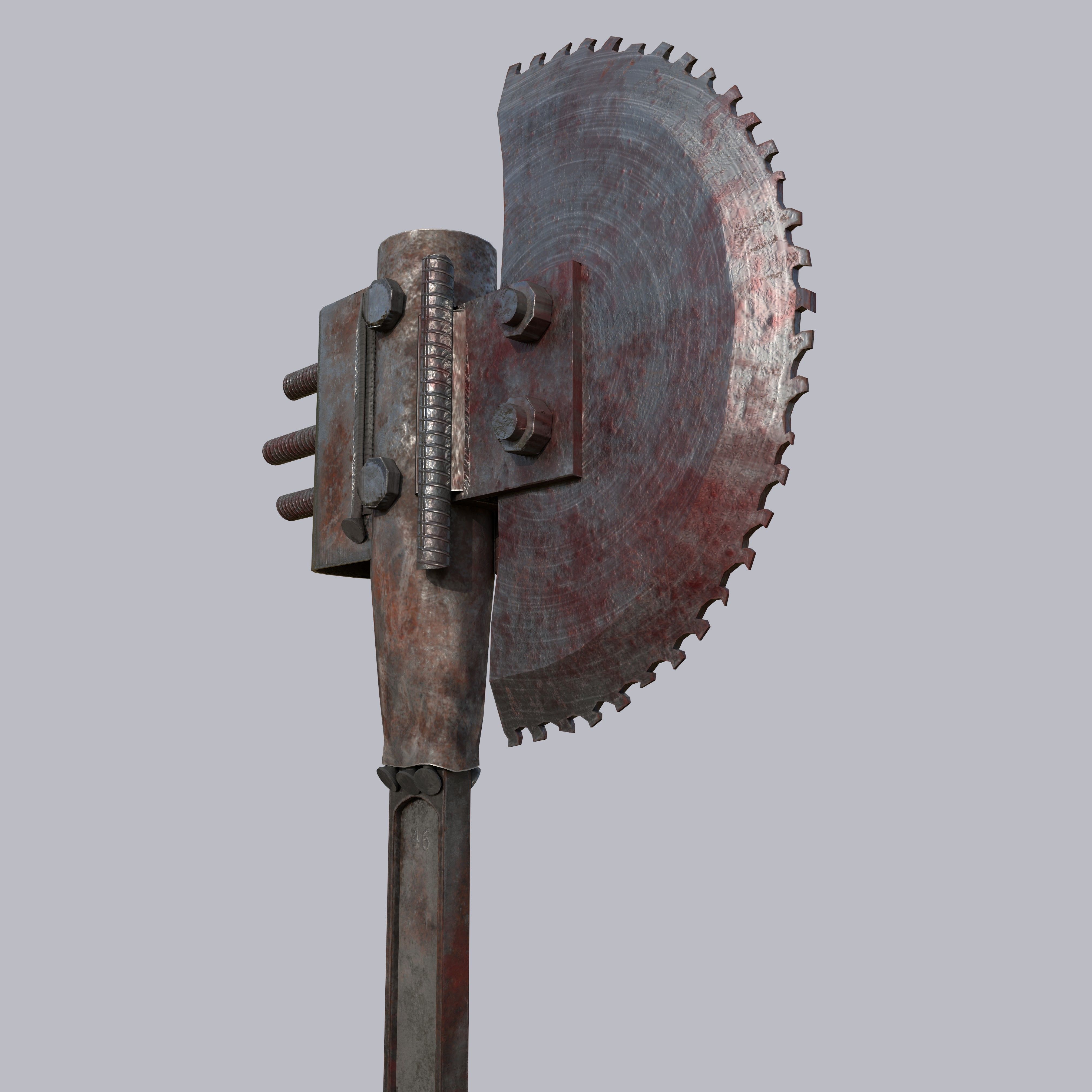  Apocalypse Axe Low-poly 3D model_6