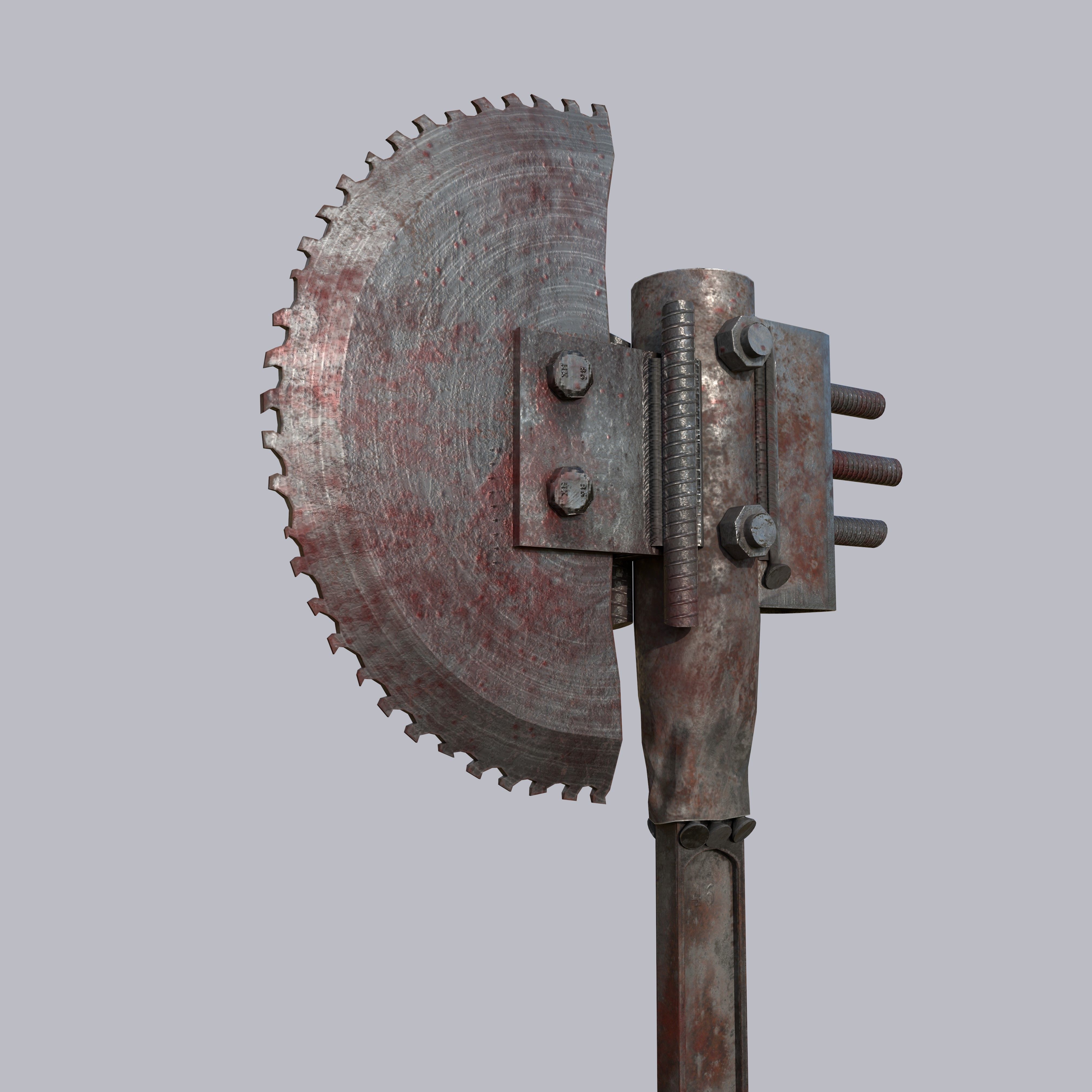  Apocalypse Axe Low-poly 3D model_5