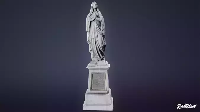 CEMETERY - Statue 07 - LOW POLY