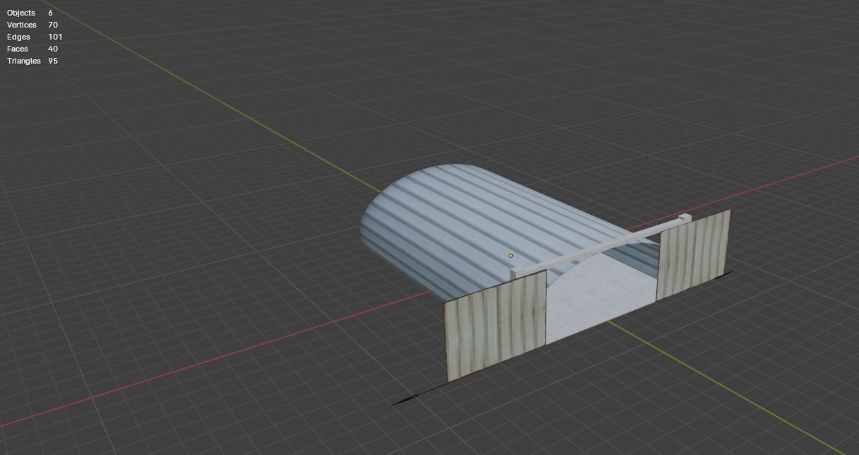 Aircraft Hanger V4 Low Poly with Animation Free low-poly 3D model_3