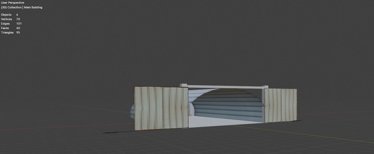 Aircraft Hanger V4 Low Poly with Animation Free low-poly 3D model_13