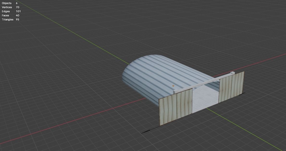 Aircraft Hanger V4 Low Poly with Animation Free low-poly 3D model_2