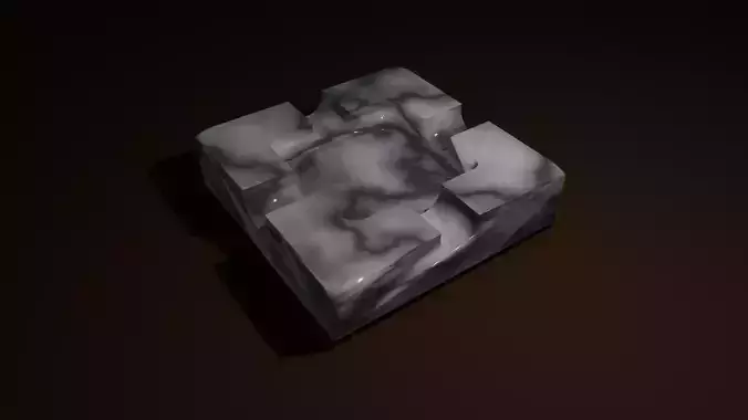  Ashtray made of marble material with thick walls