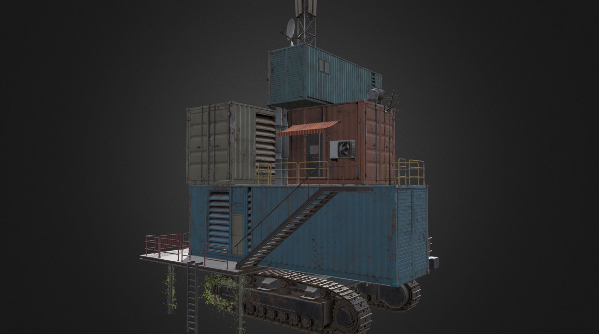 Wasteland Slum Low-poly 3D model_3