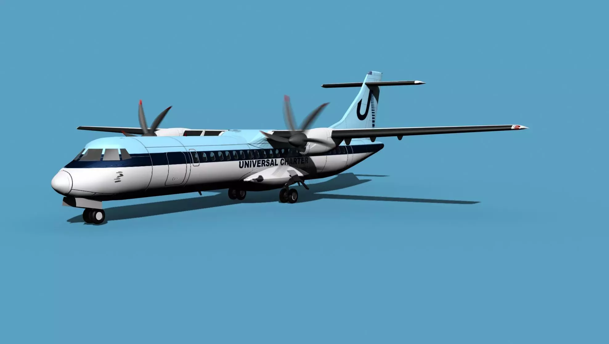 ATR ATR-72-600 Universal Charter 3D model