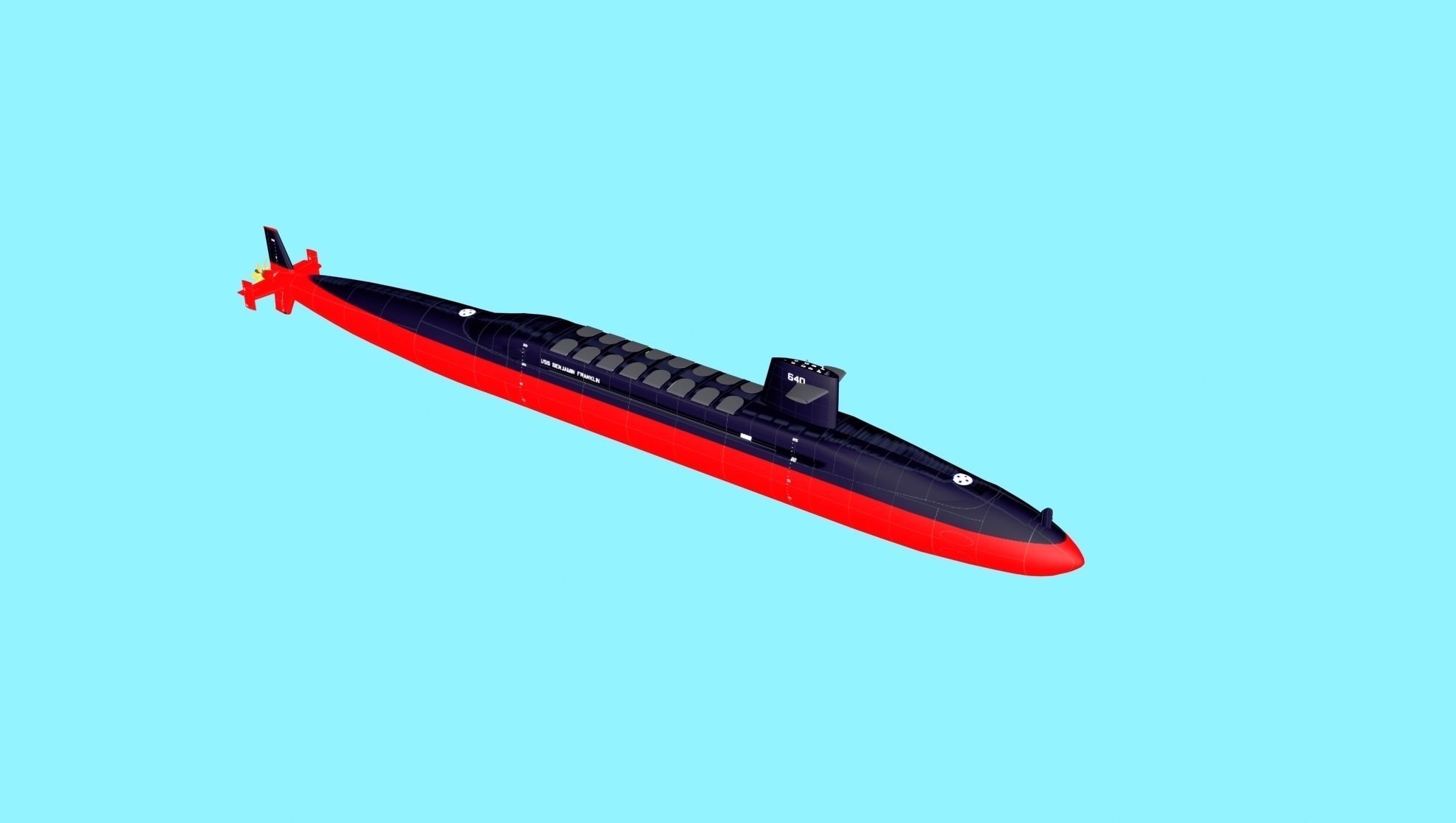 Ben Franklin Class USS Benjamin Franklin SSBN-640 3D model_21