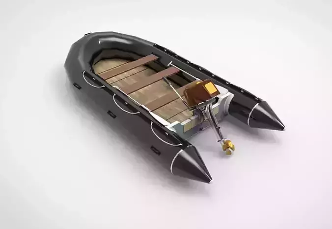 River rubber boat  3D model
