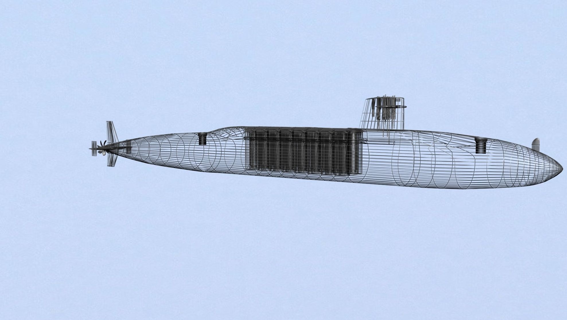 Ben Franklin Class USS George C Marshall SSBN-654 3D model_11