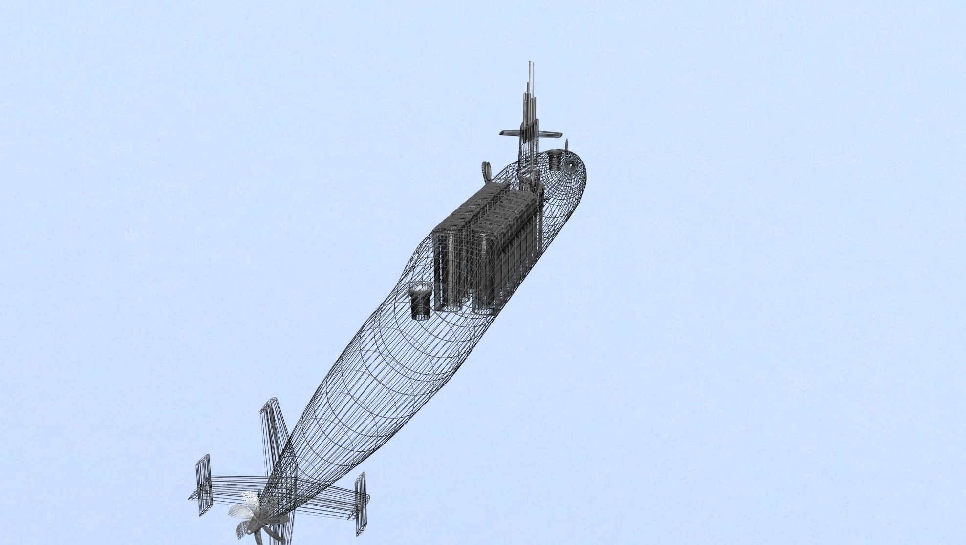 Ben Franklin Class USS George C Marshall SSBN-654 3D model_14