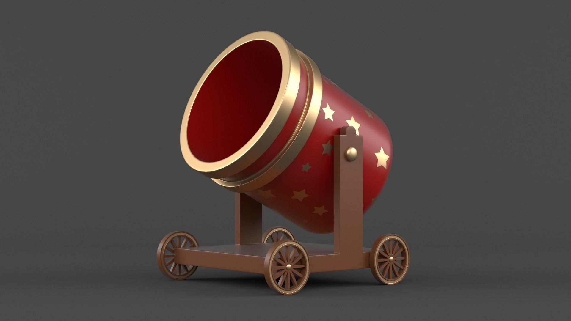 Circus Cannon 3D model_1