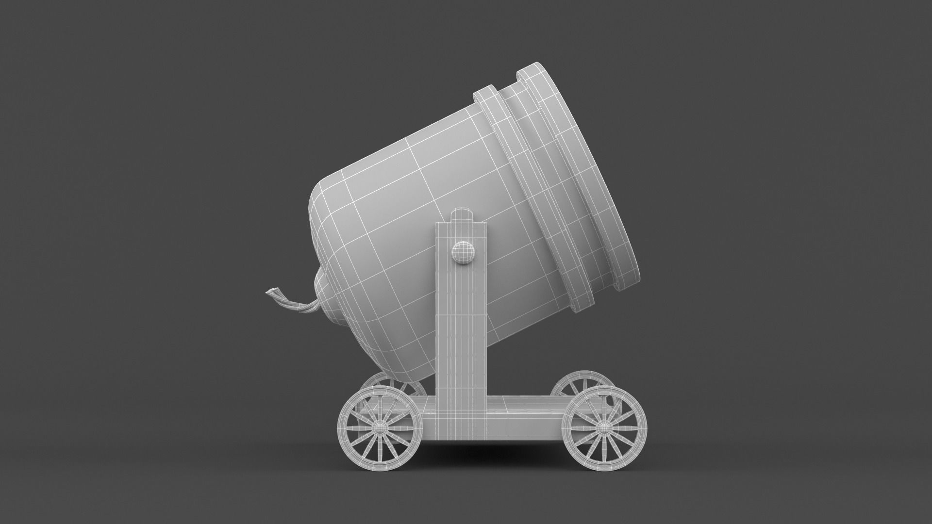Circus Cannon 3D model_7
