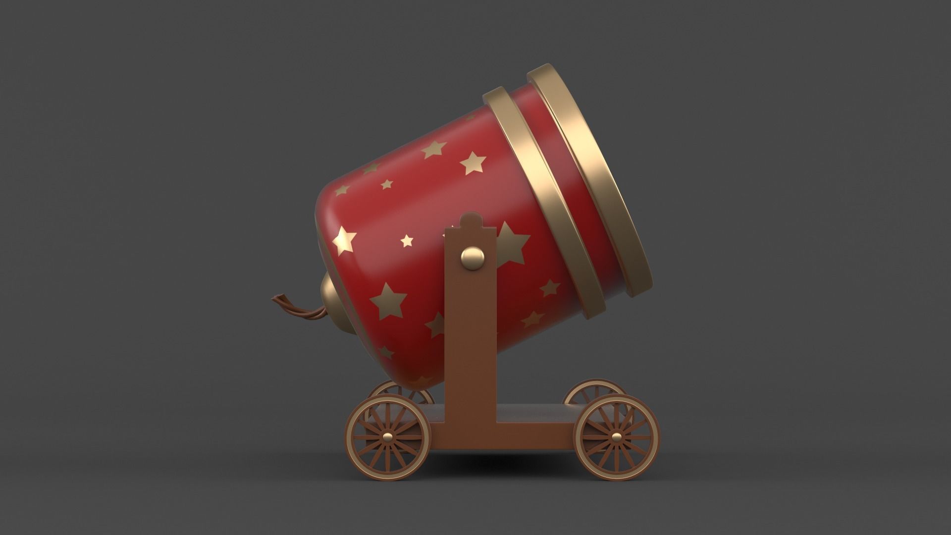 Circus Cannon 3D model_2