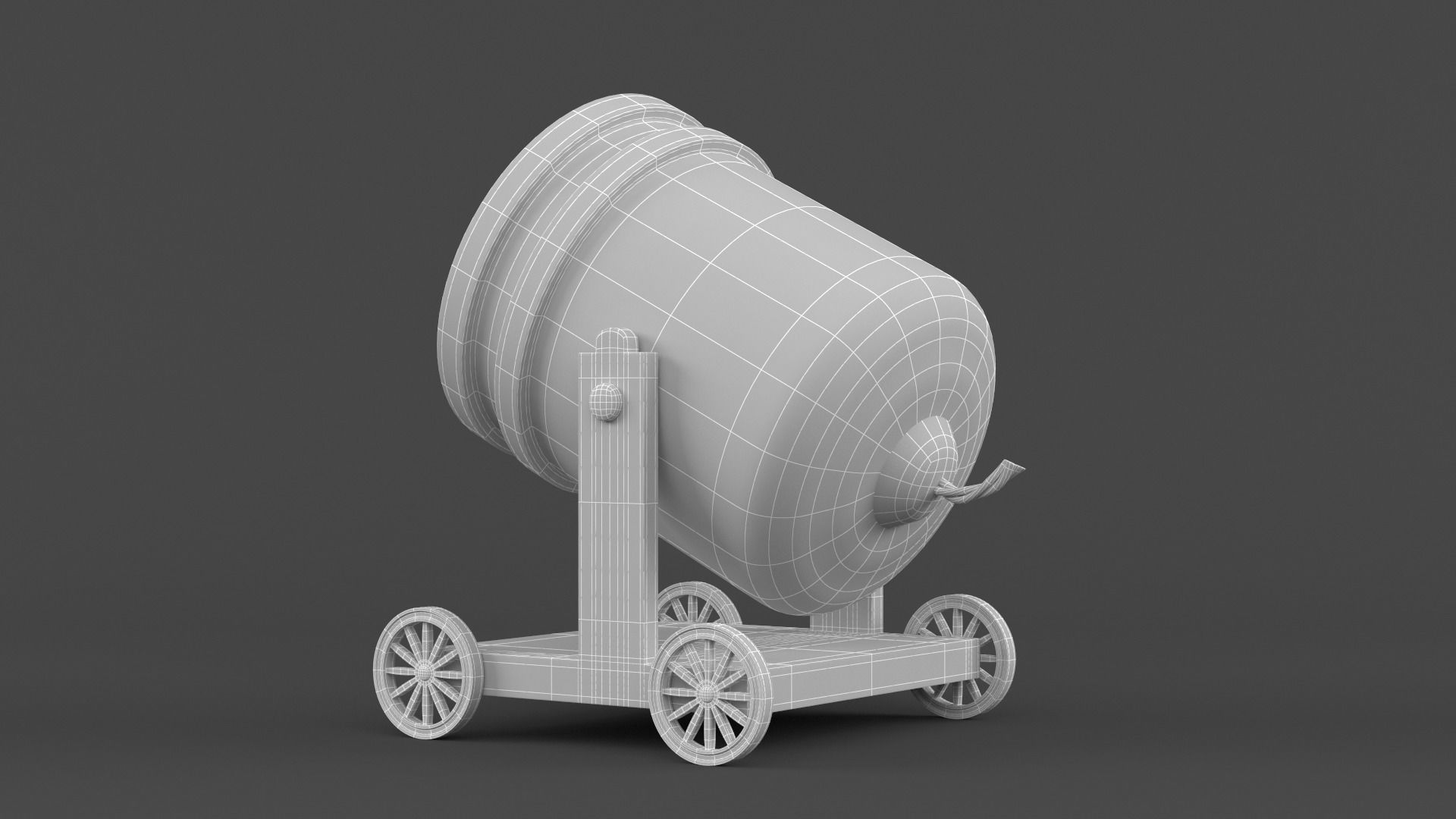 Circus Cannon 3D model_9