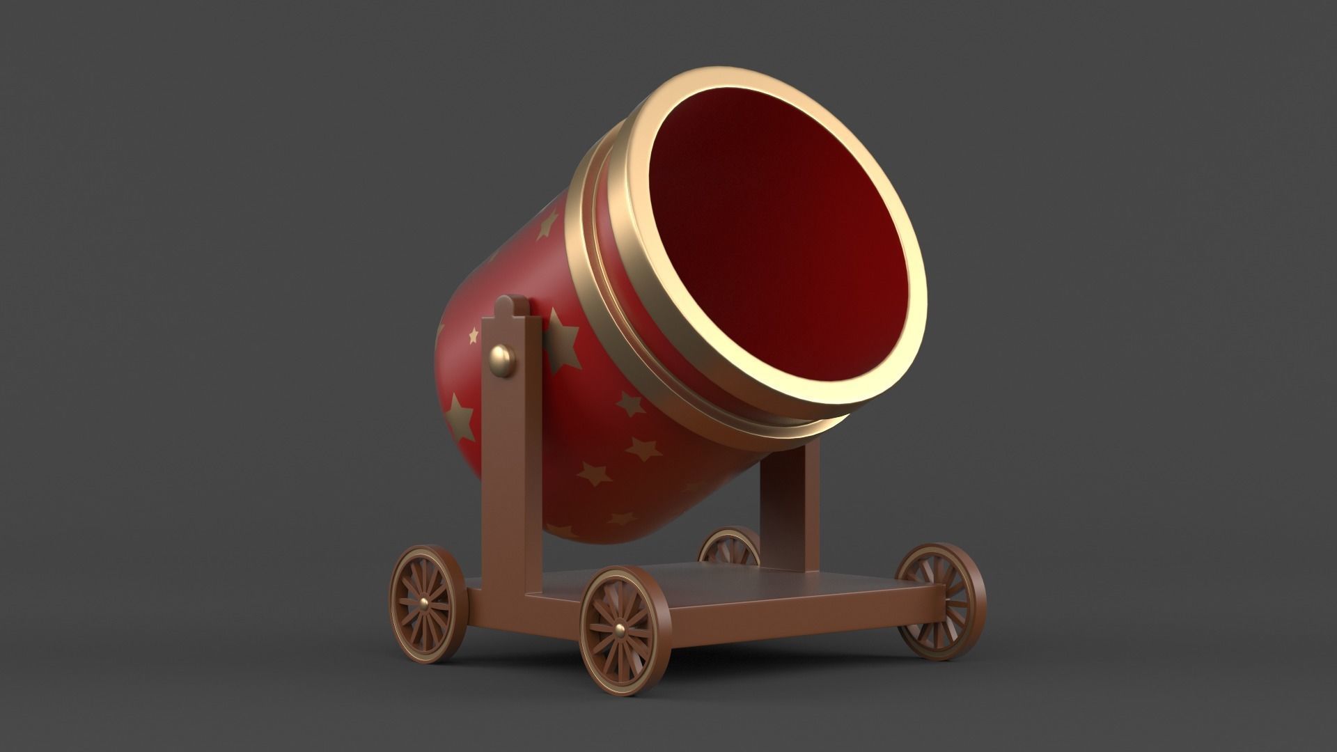 Circus Cannon 3D model_3