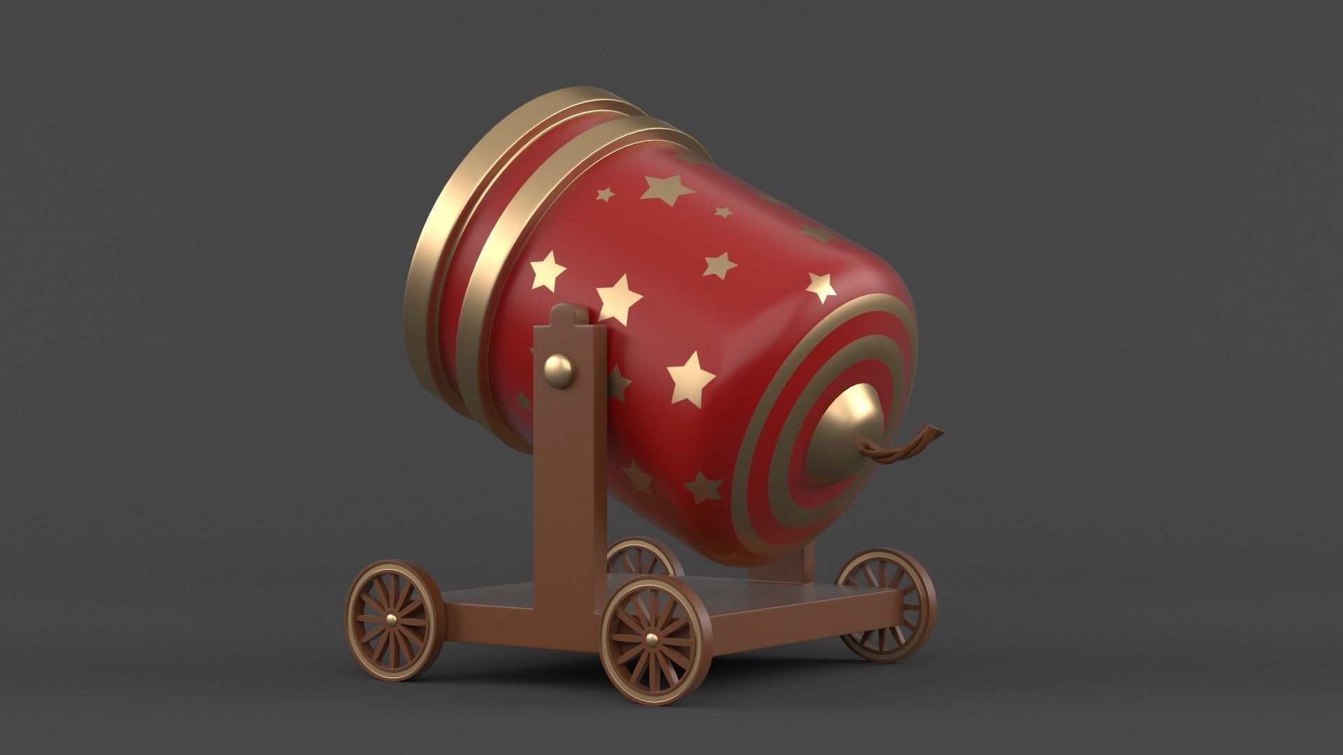 Circus Cannon 3D model_4