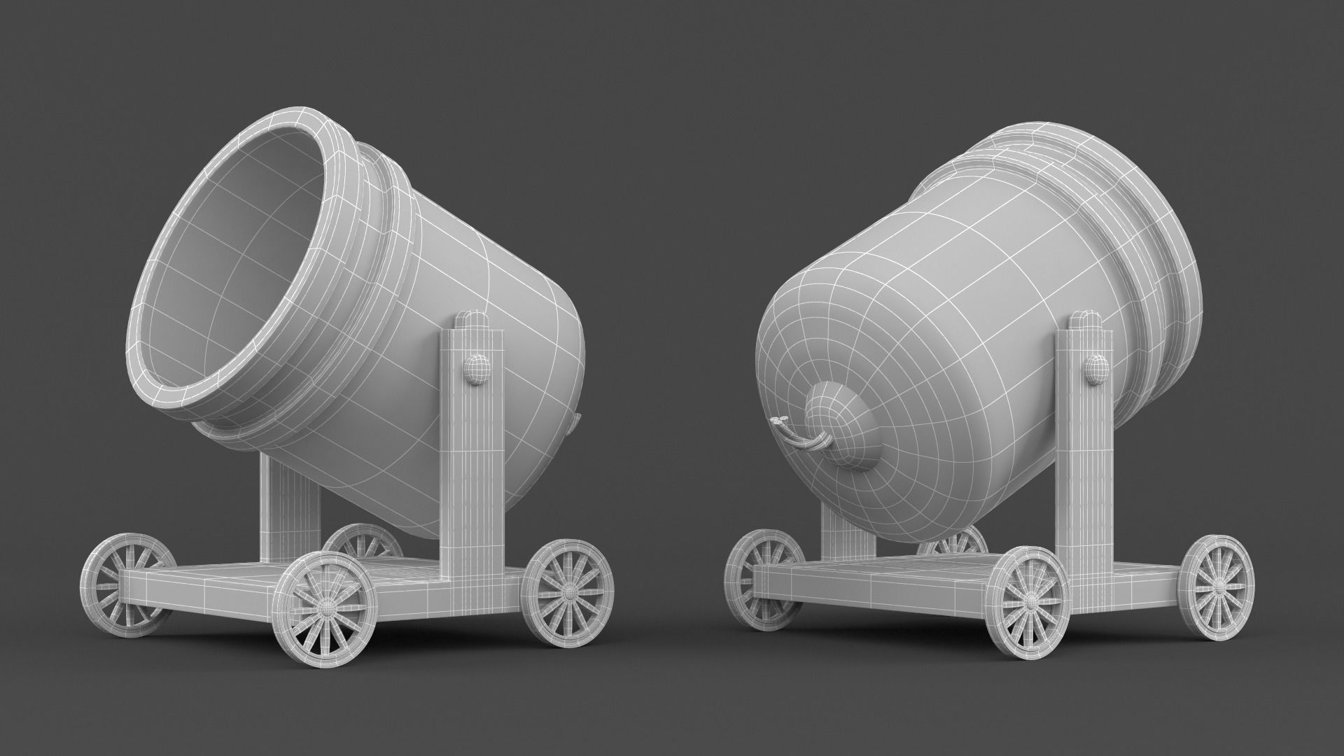 Circus Cannon 3D model_5