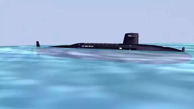 Ben Franklin Class USS Simon Bolivar SSBN-641 3D model