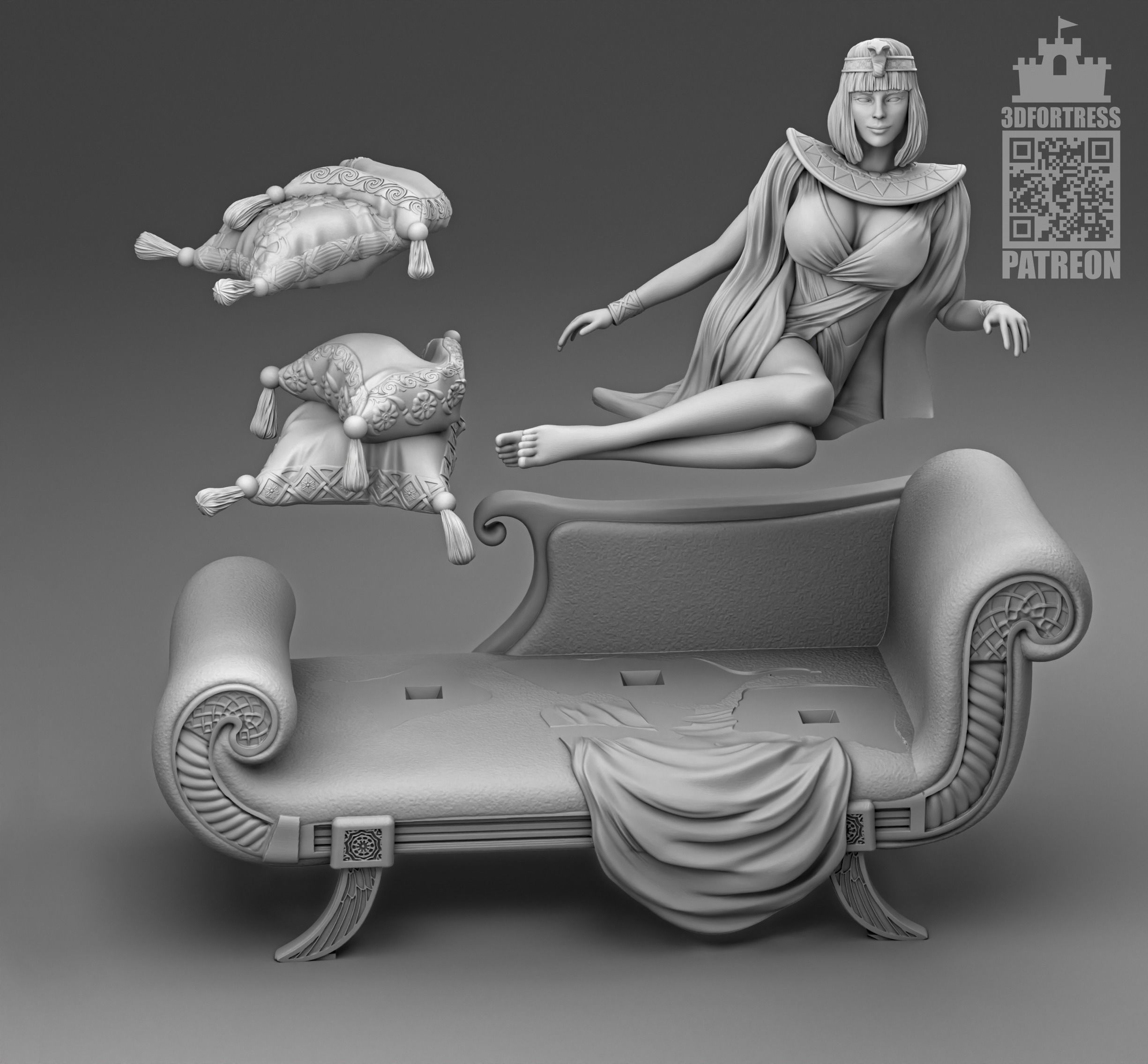Cleopatra 3D print model_3