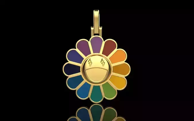 Flower rainbow pendant model 875