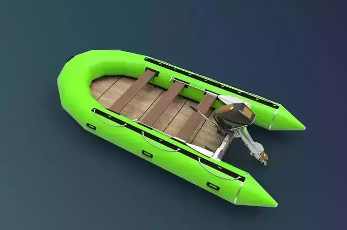 River rubber boat 3D model