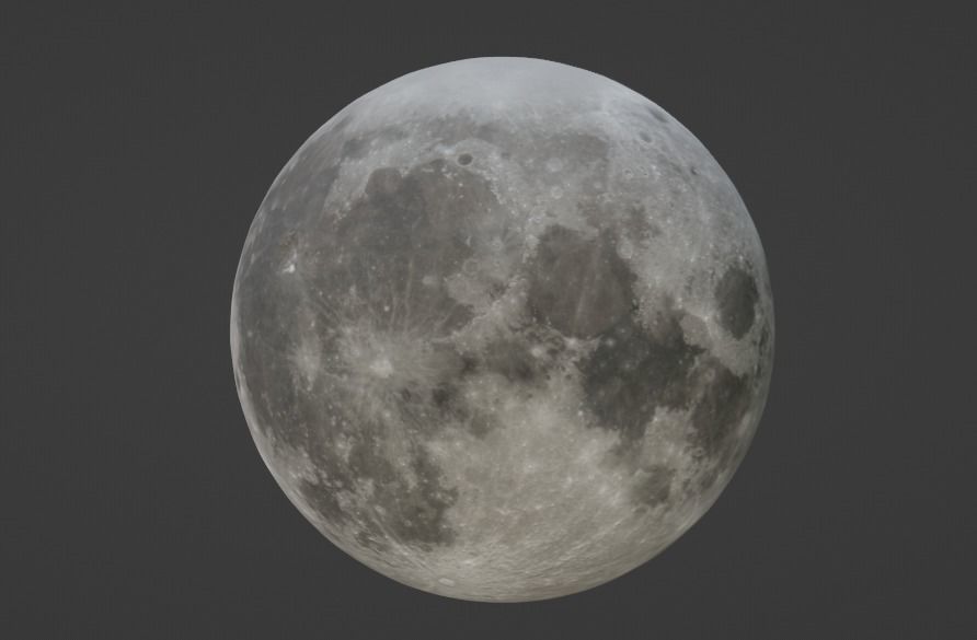 3D Moon Model for 3D Renders Games and Animations Free low-poly 3D model_5