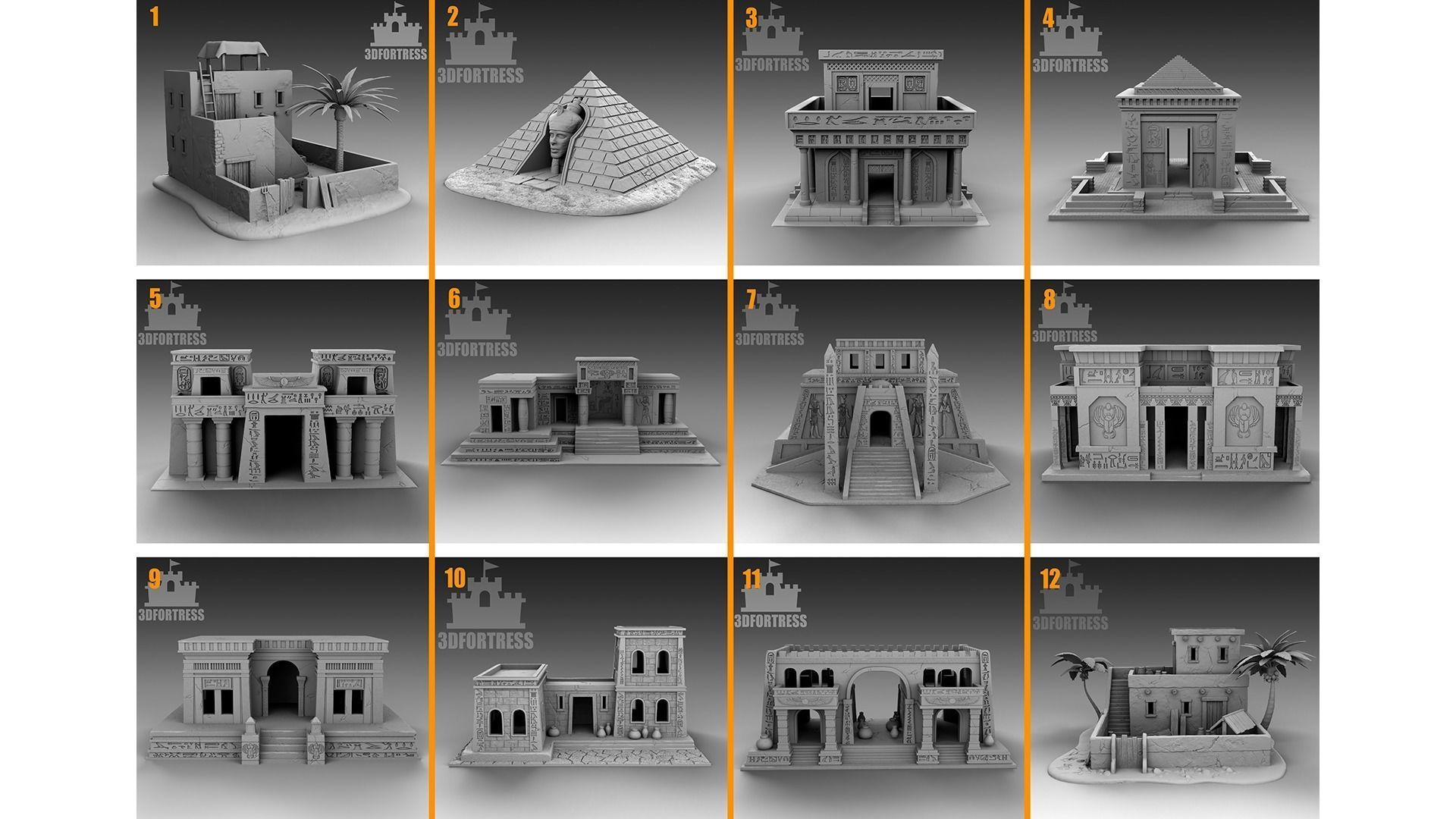 Egyptian architecture 3D Model Collection_1