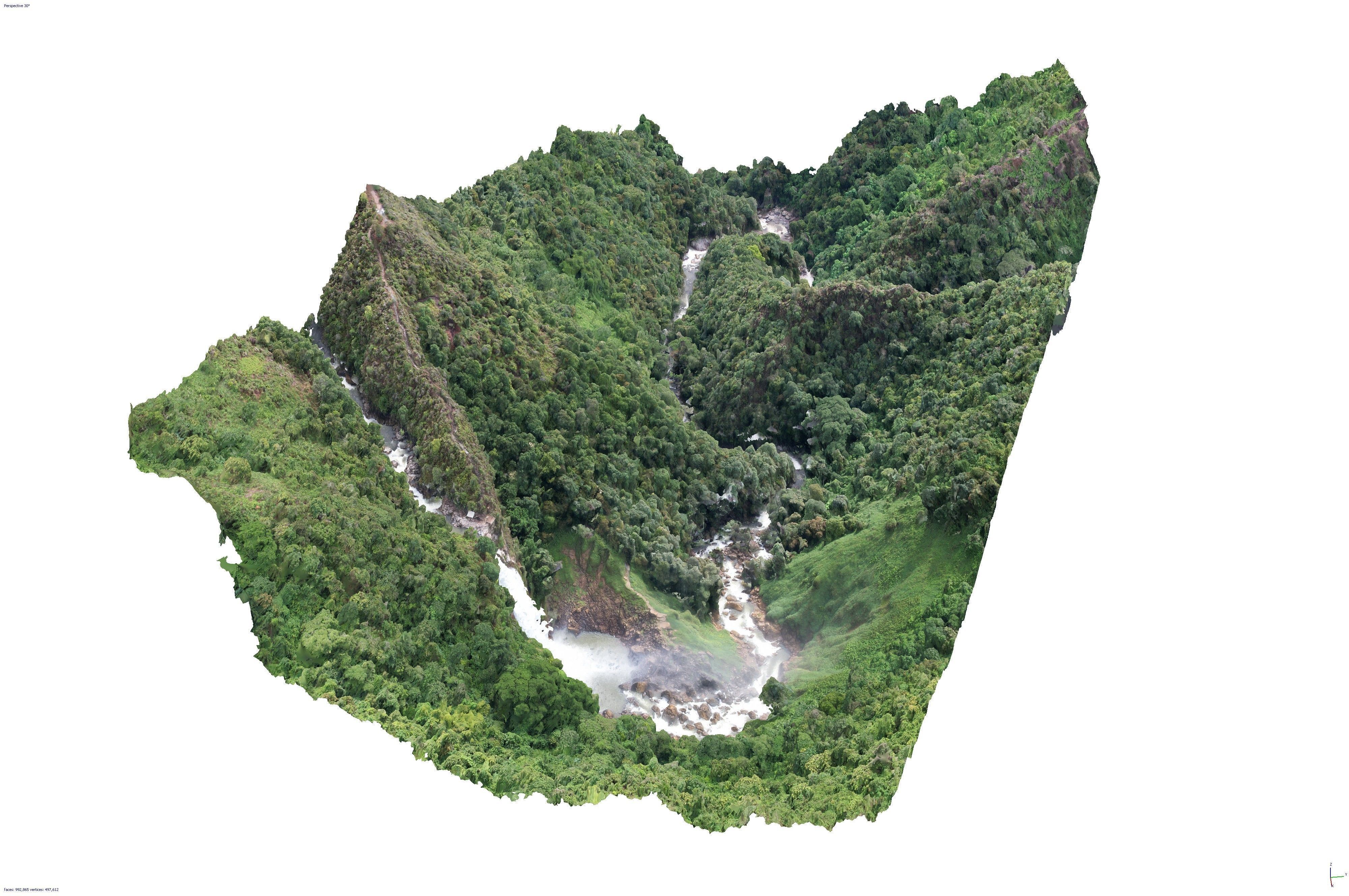 Rio Buey - Buey River Low-poly 3D model_15