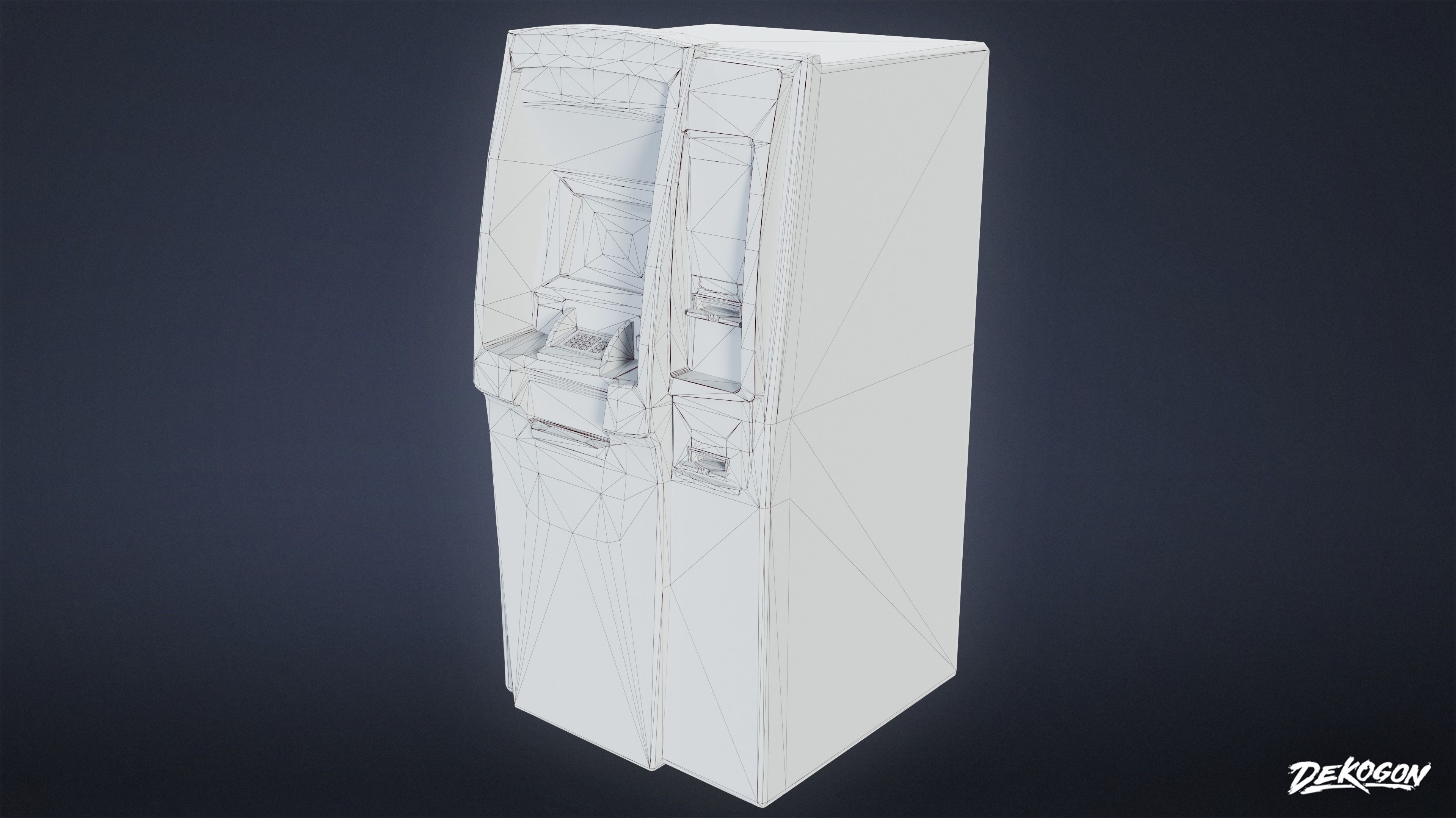 BANK HEIST - ATM 02 - LOW POLY Low-poly 3D model_8
