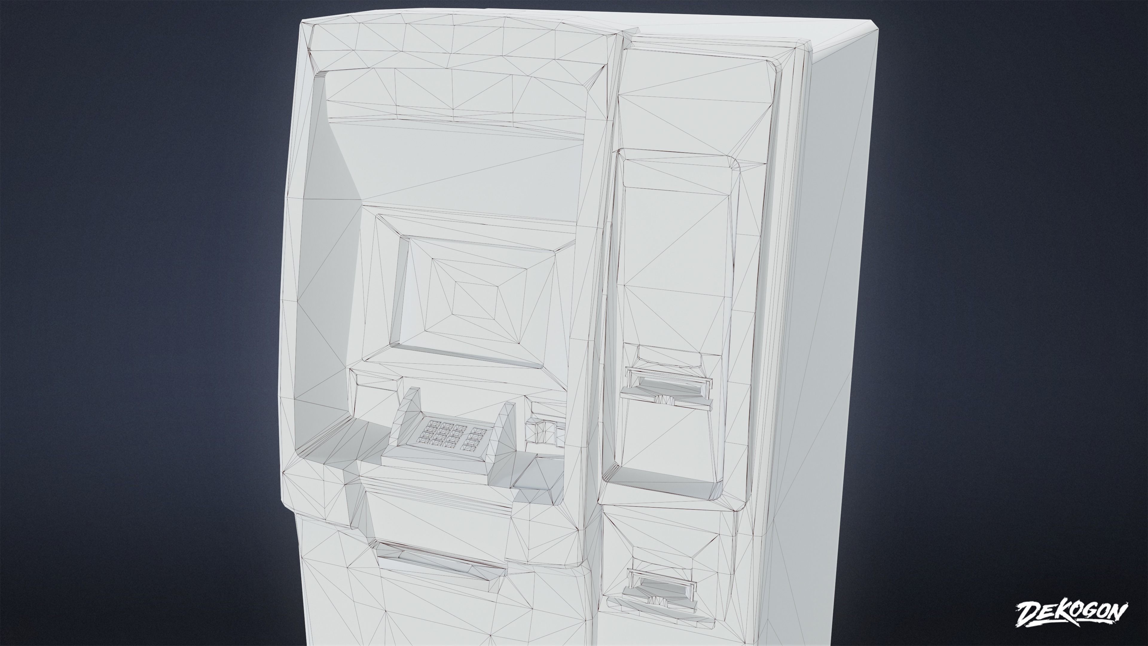BANK HEIST - ATM 02 - LOW POLY Low-poly 3D model_7