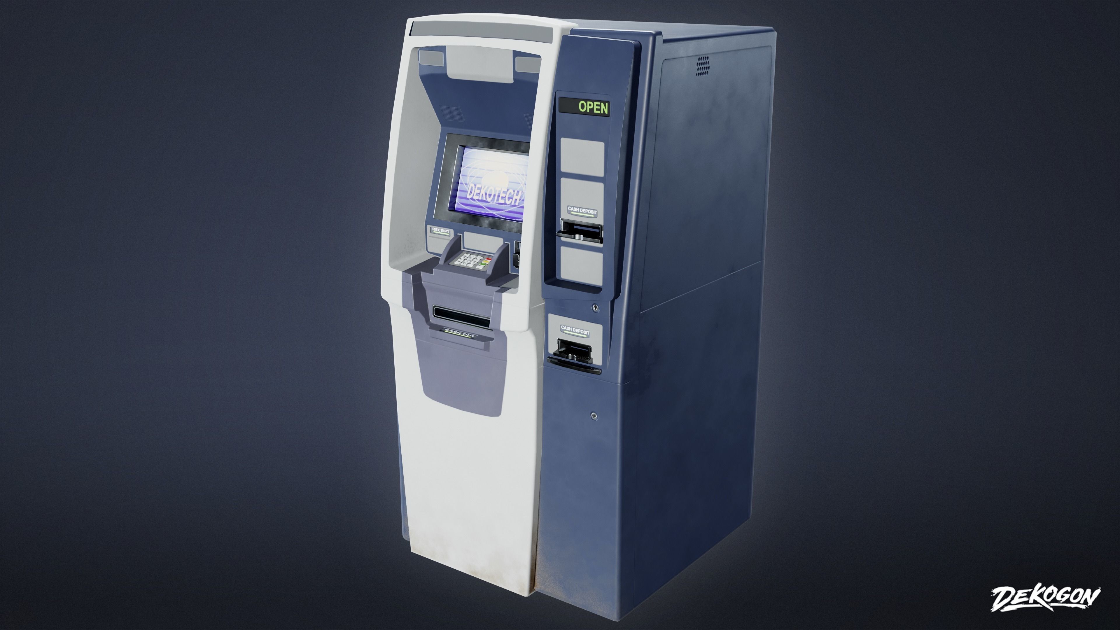 BANK HEIST - ATM 02 - LOW POLY Low-poly 3D model_1