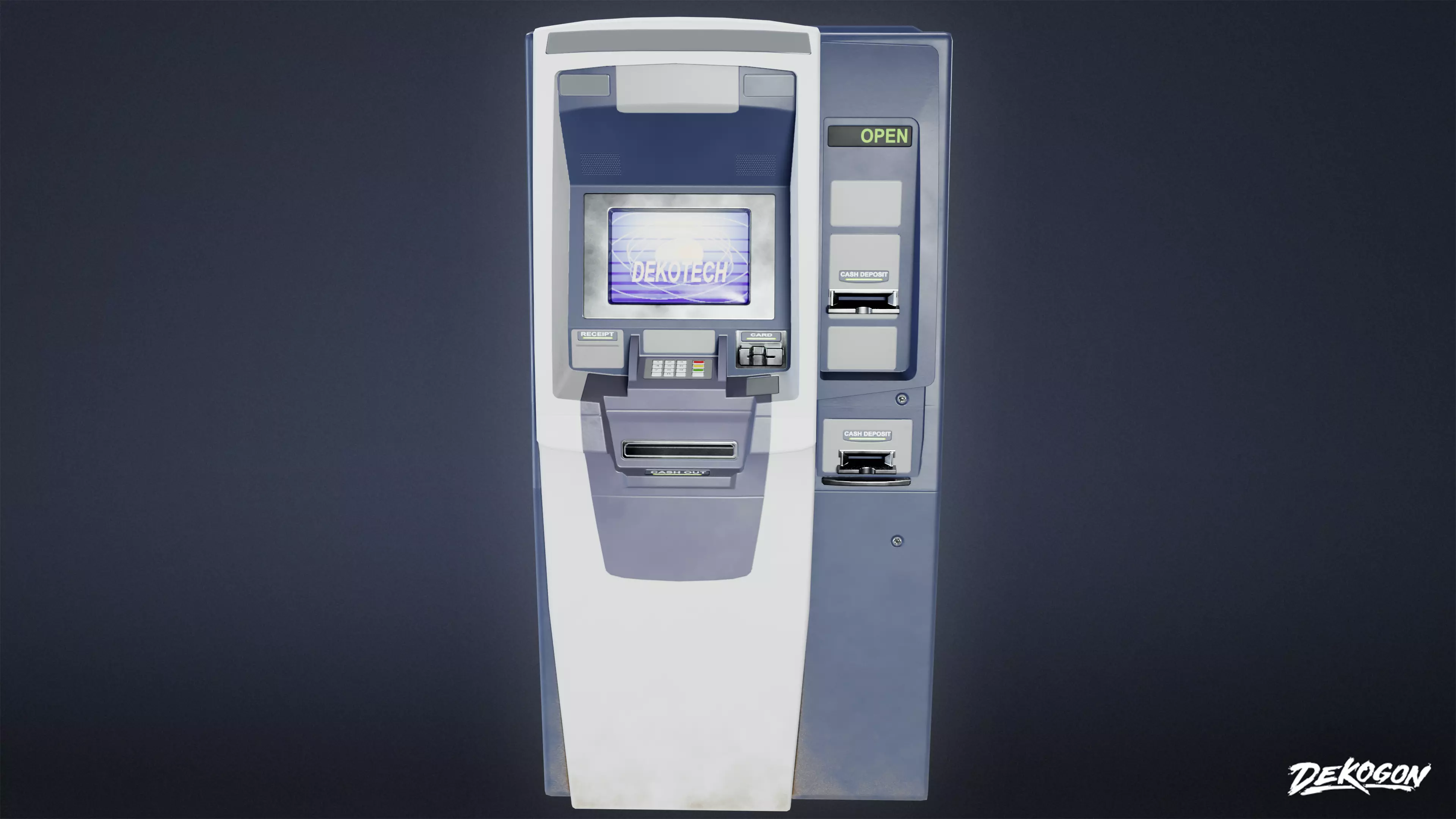 BANK HEIST - ATM 02 - LOW POLY Low-poly 3D model_0
