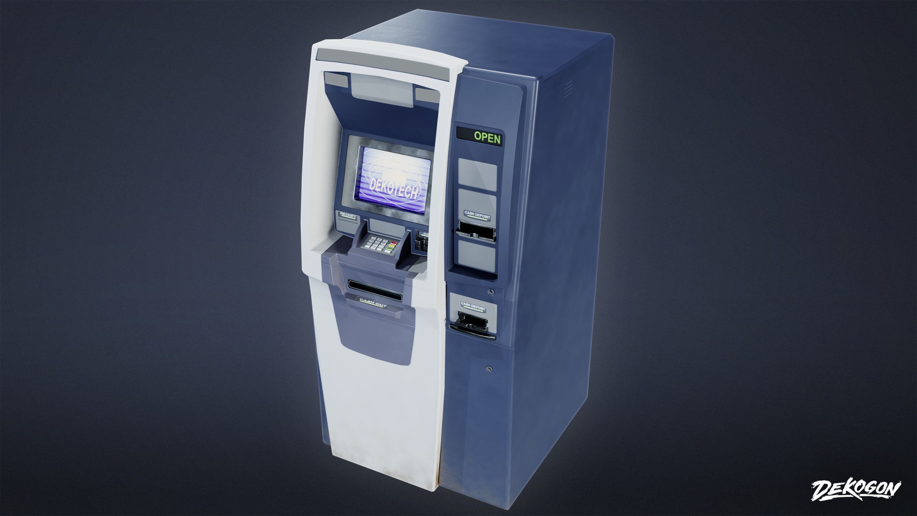 BANK HEIST - ATM 02 - LOW POLY Low-poly 3D model_4