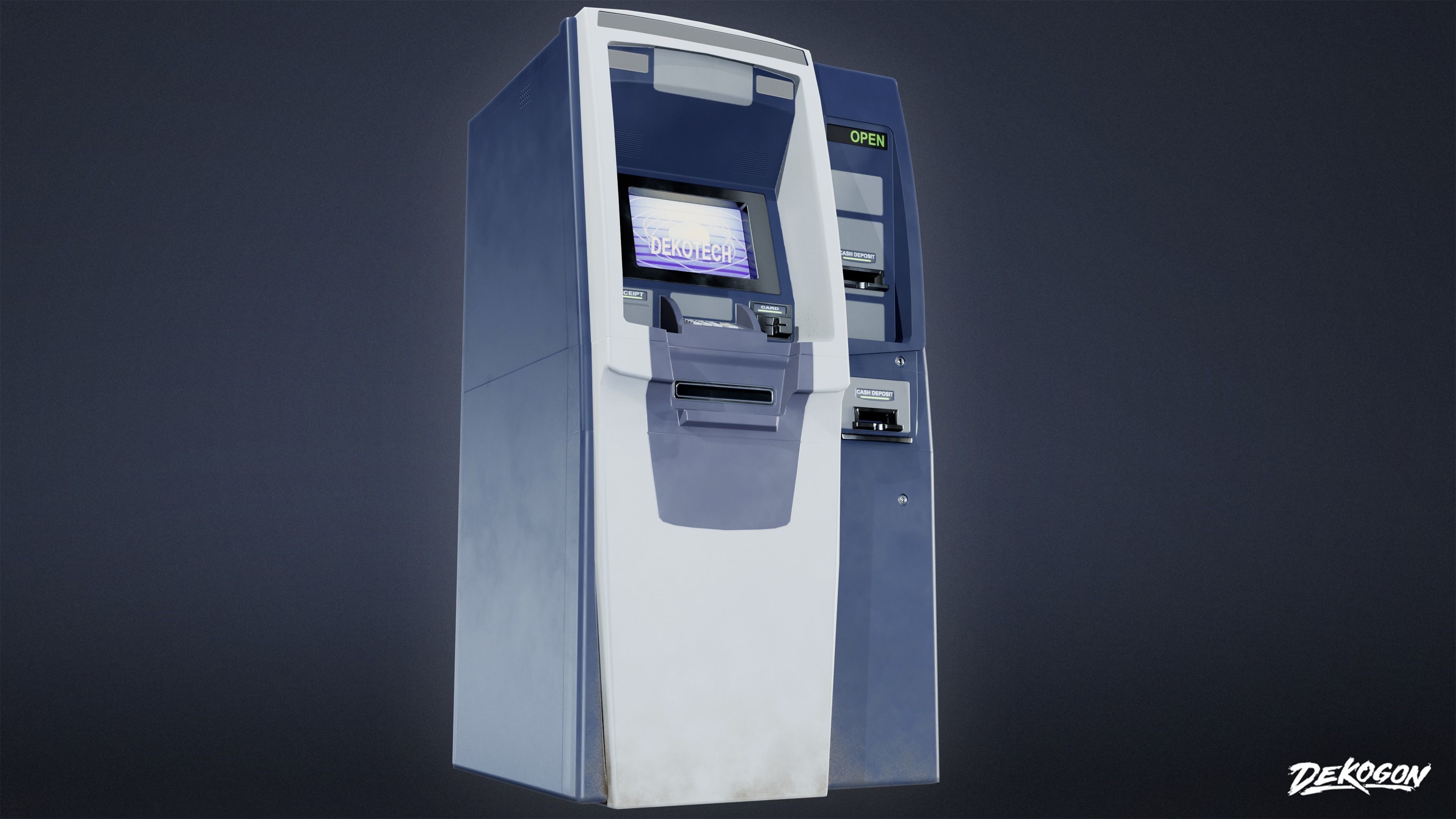 BANK HEIST - ATM 02 - LOW POLY Low-poly 3D model_5