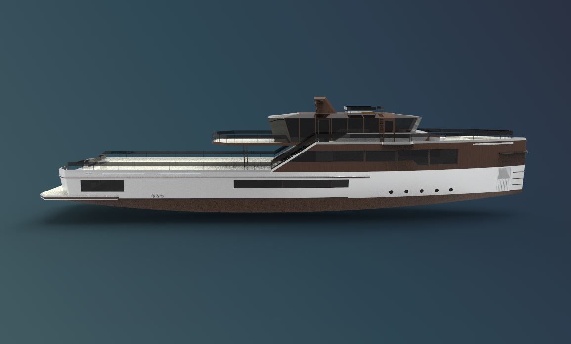 Super yacht  3D model_3