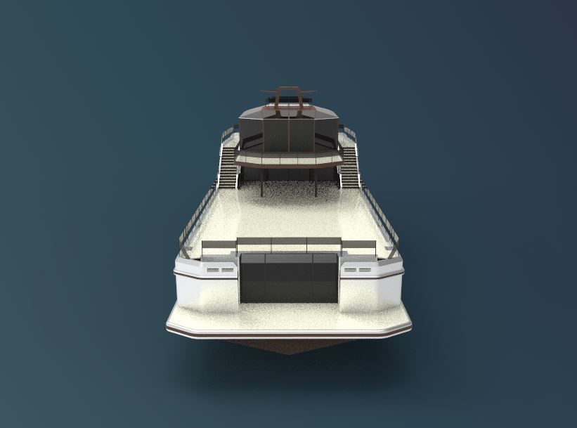 Super yacht  3D model_4