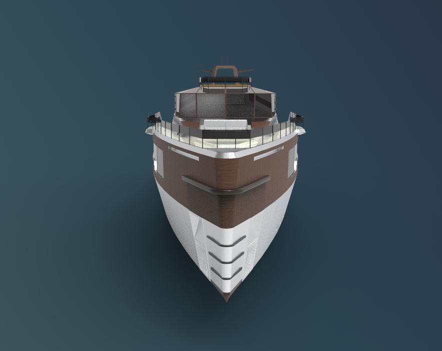 Super yacht  3D model_1