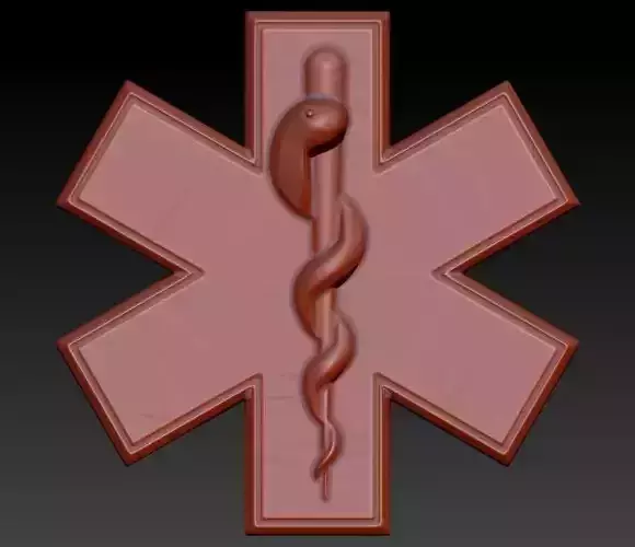 Paramedic Emt Symbol Pendant Charm Jewelry 3D print model