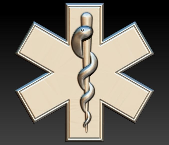 Paramedic Emt Symbol Pendant Charm Jewelry 3D print model_3