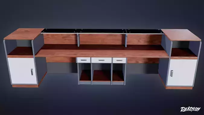 BANK HEIST - Bank Reception Desk 01 - LOW POLY