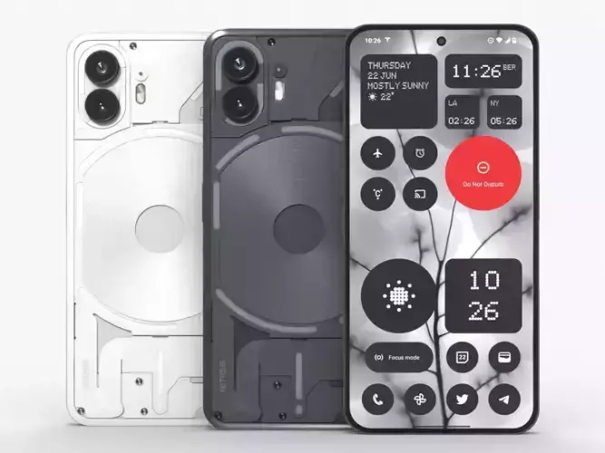 Nothing Phone 2 Low-poly 3D model