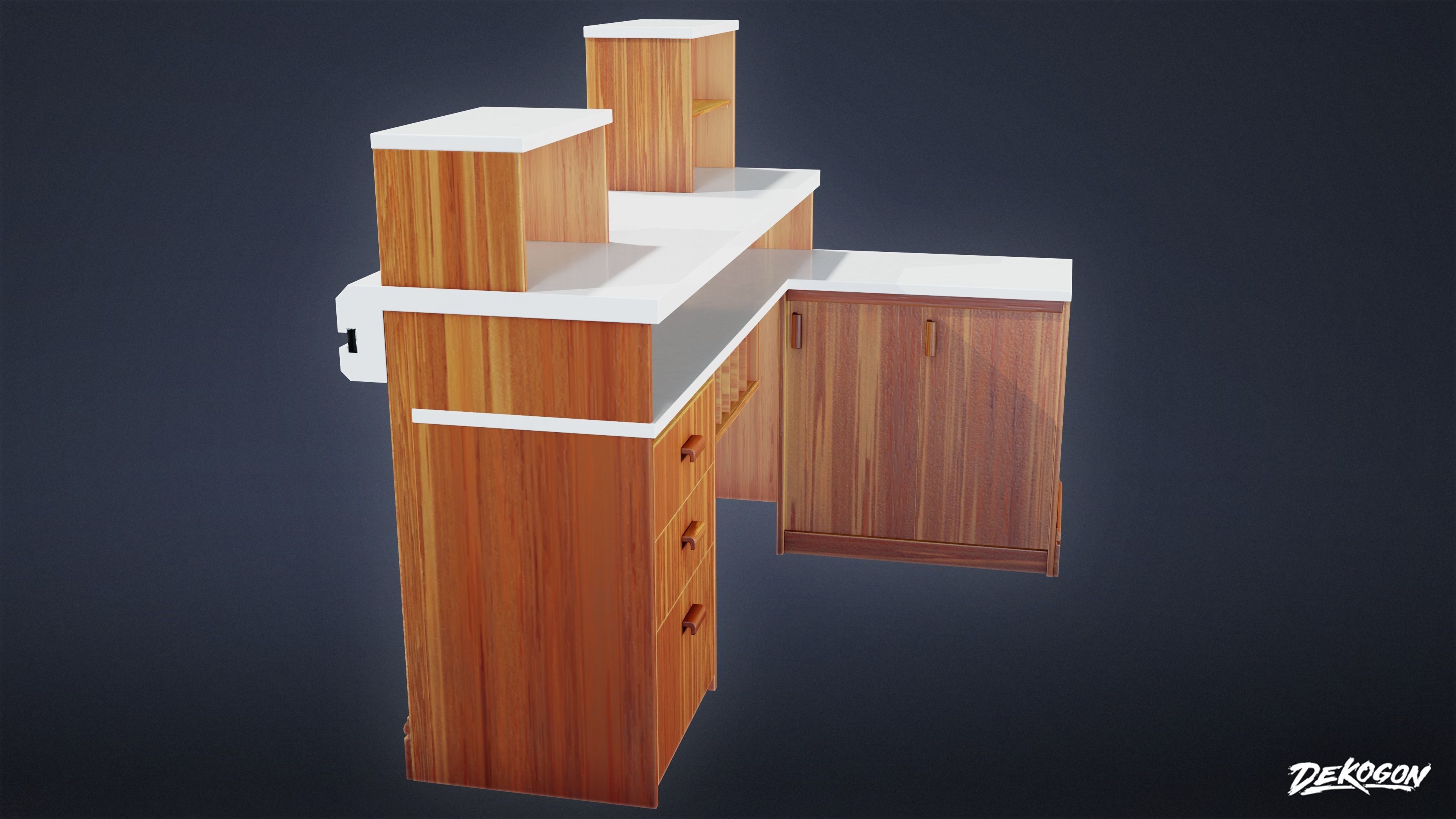 BANK HEIST - Bank Teller 01 - LOW POLY Low-poly 3D model_2