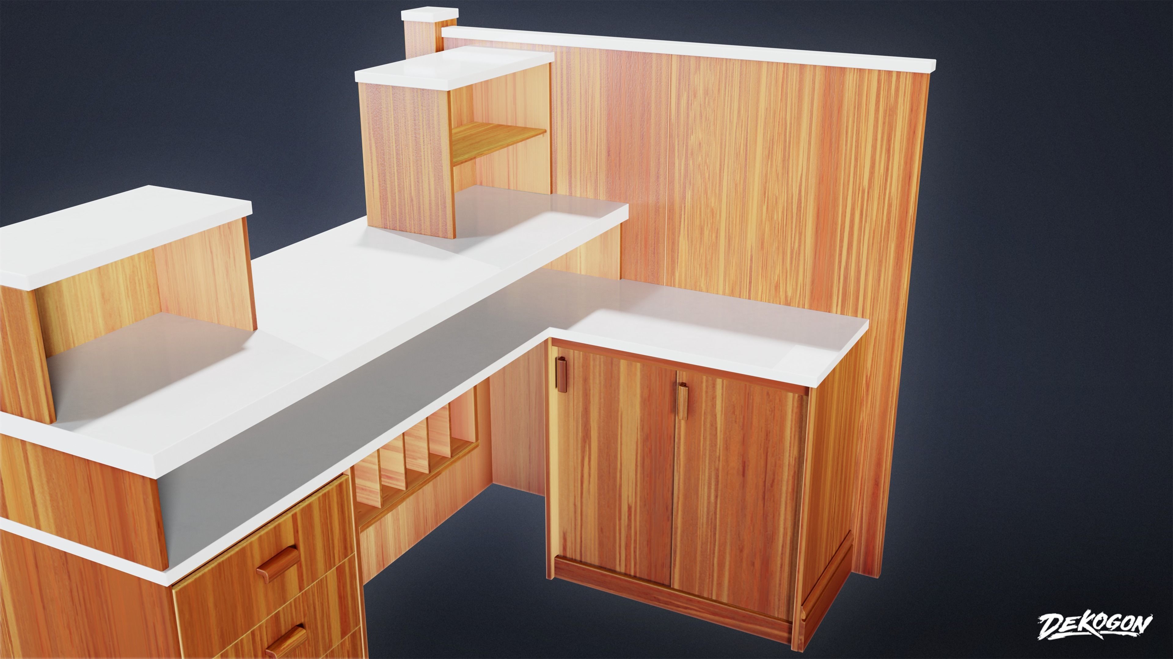 BANK HEIST - Bank Teller 01 - LOW POLY Low-poly 3D model_6