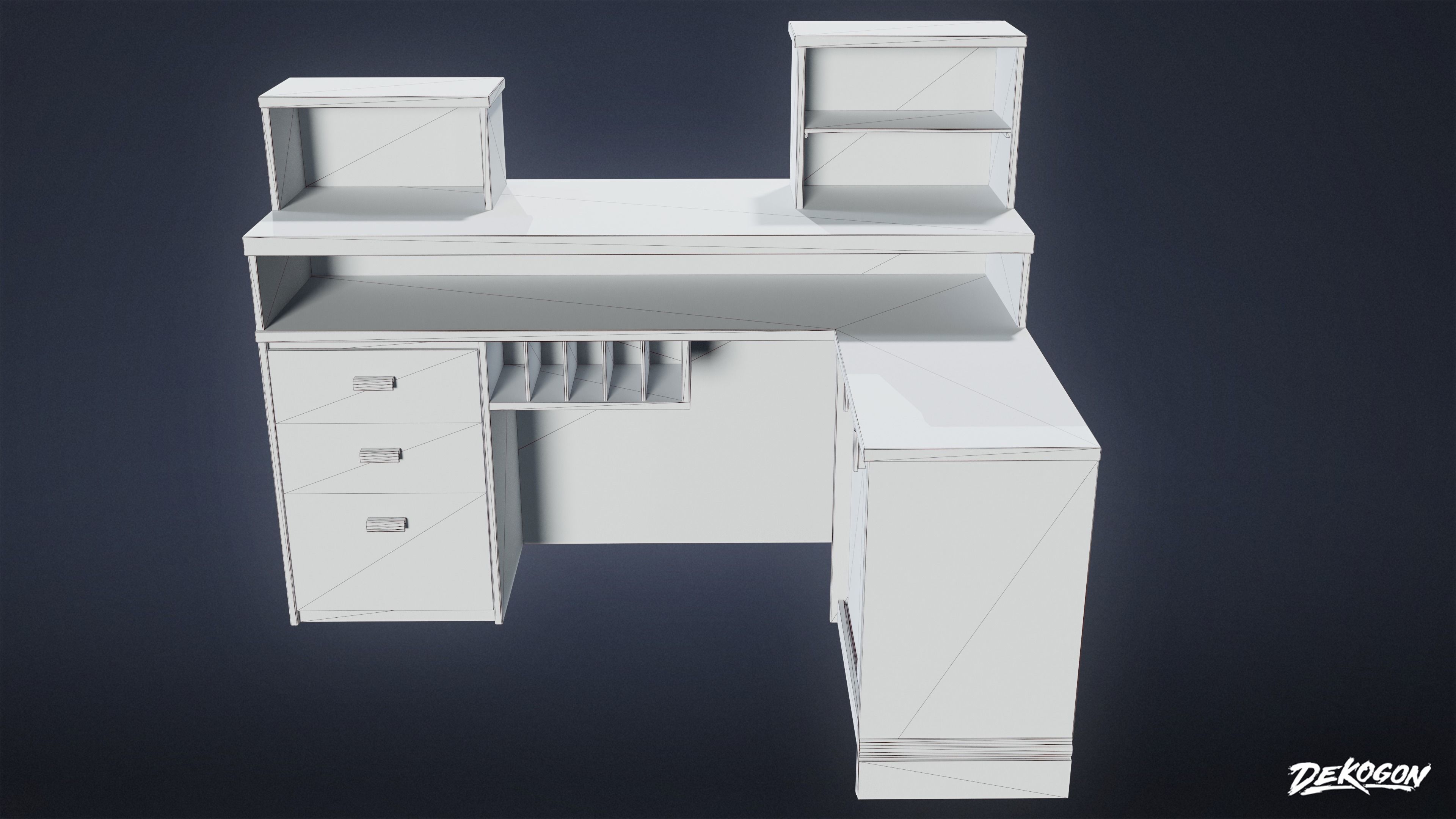 BANK HEIST - Bank Teller 01 - LOW POLY Low-poly 3D model_8