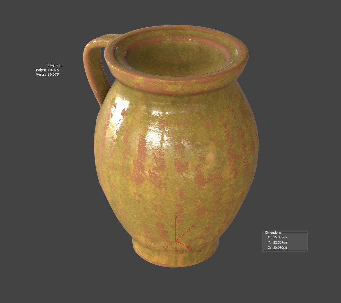 Clay Jug 3D model_8