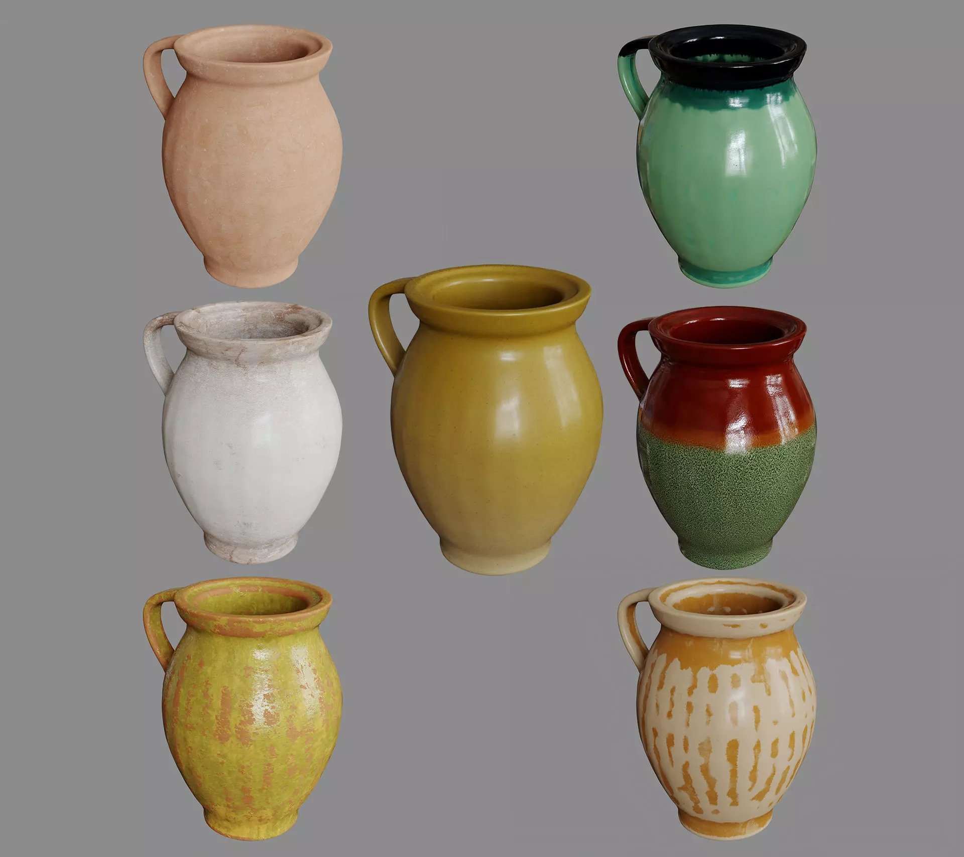 Clay Jug 3D model_0