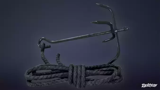 BANK HEIST - Climbing Rope 01 - LOW POLY