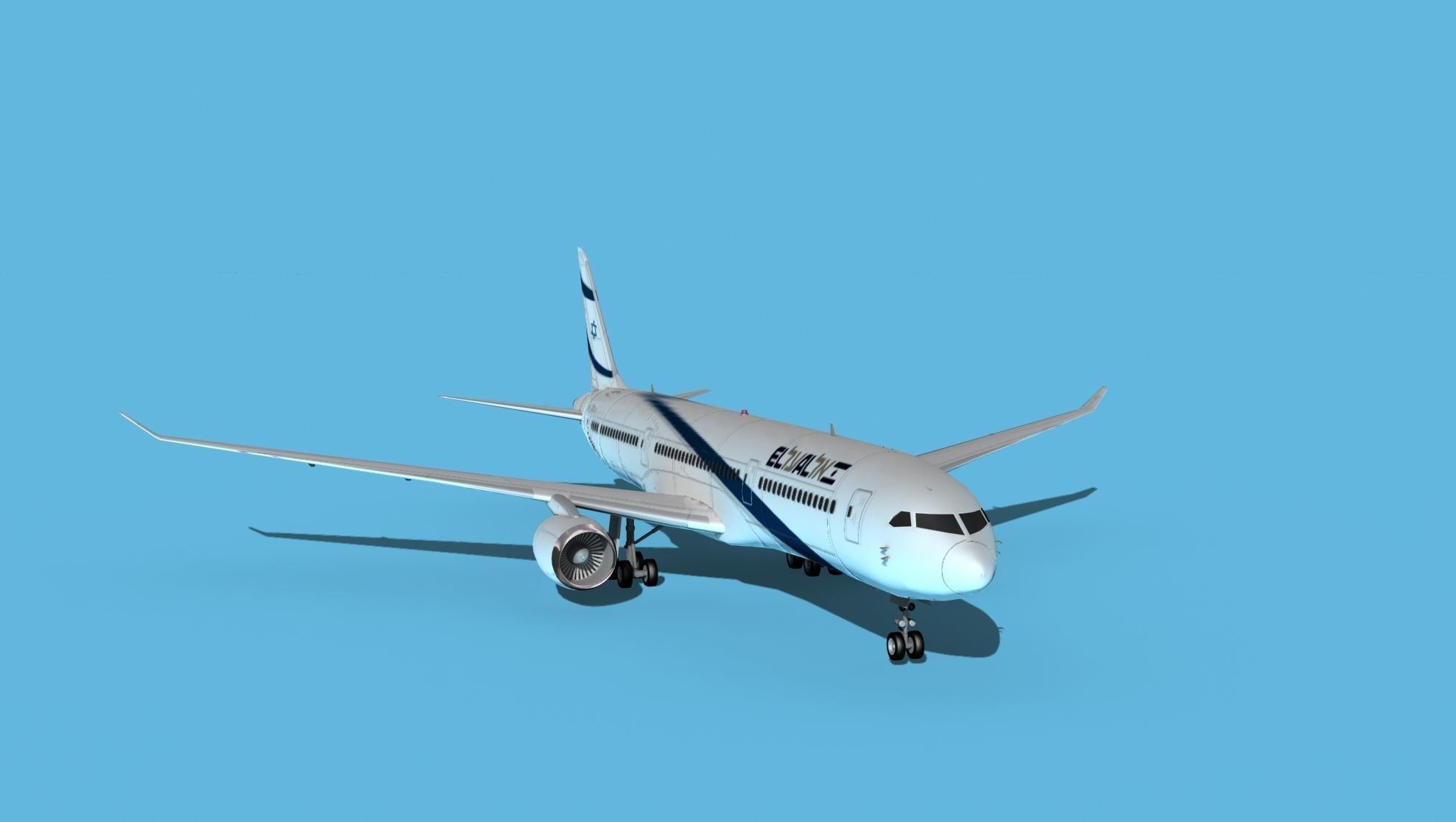 Boeing 787-9 El Al 3D model_2