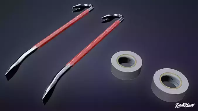 BANK HEIST - Crowbar Tape 01 - LOW POLY