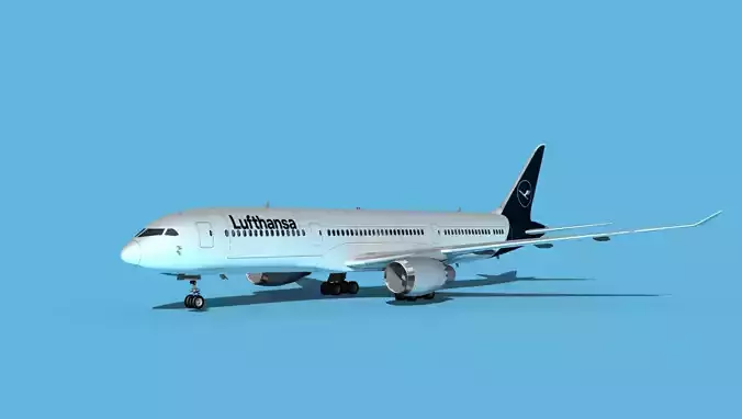 Boeing 787-9 Lufthansa 3D model