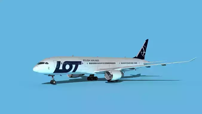 Boeing 787-9 Polish LOT 3D model